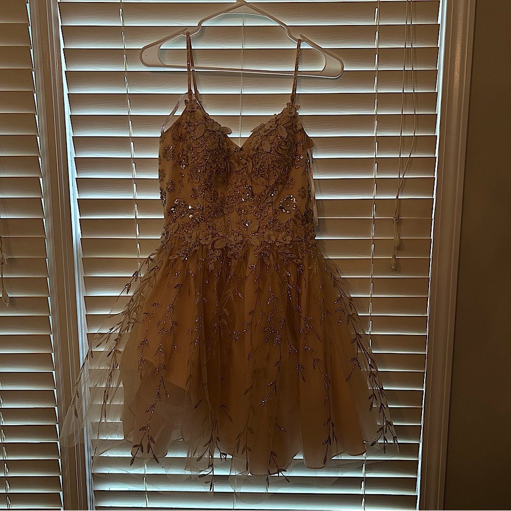 Gold Dama Quinceañera dress